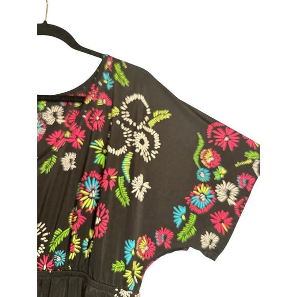 Cacique Women's Empire Waist Floral Soft Slinky Mini Dress Size 14/16 Multicolor - Picture 3 of 6